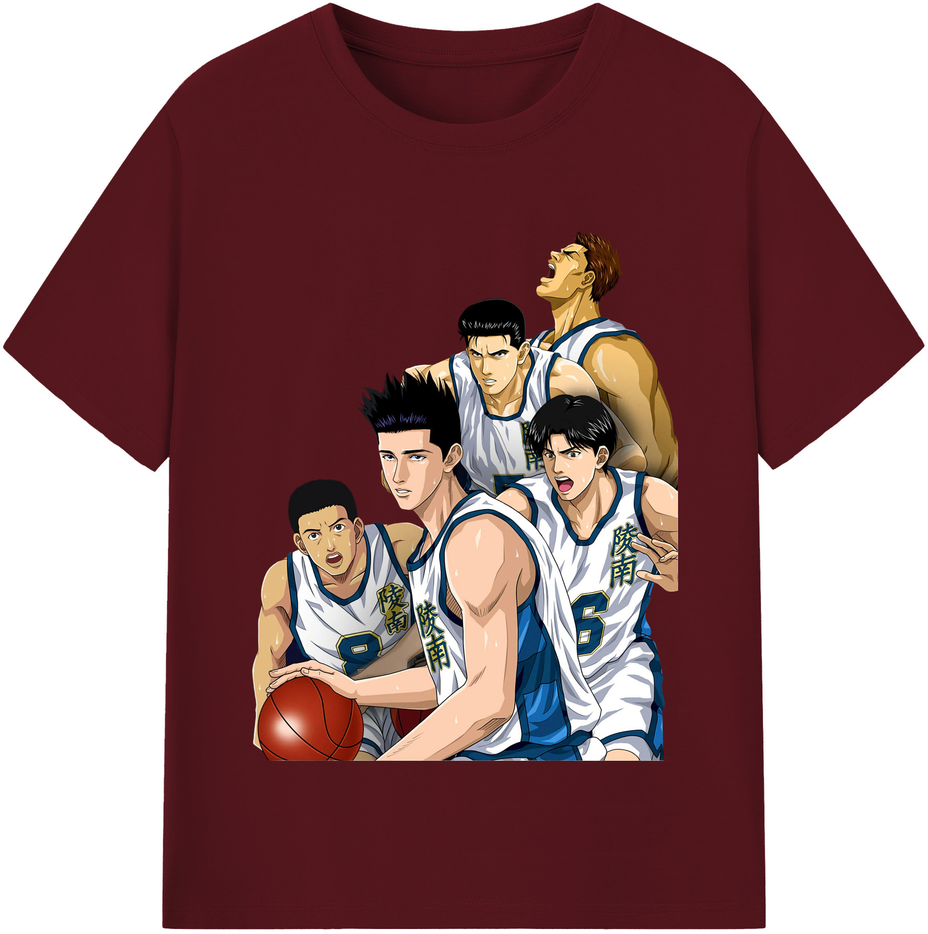 SLAM DUNK／スラムダンク 綿100％半袖Tシャツ（フロントプリント）